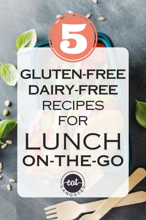 5 Gluten-free dairy-free recipes for lunch on the go Aip Lunches For Work, Dairy Free Lunches, Gluten And Dairy Free Meals, Aip Lunches, Dairy Free Meals, Easy Lunches For Work, Dairy Free Lunch, Lunch On The Go, Dairy Free Breakfasts