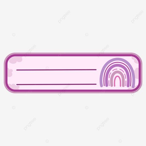 Cute Name Tags, Tags Png, Name Tag For School, Baby Birthday Party Theme, Name Tag Templates, School Organisation, Name Tag Design, Rainbow Sign, Cute Name