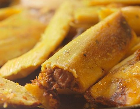 Authentic Beef Tamales | Beef Loving Texans Ground Beef Tamales, Ground Beef Tamales Recipe, Authentic Mexican Ground Beef, Beef Tamales Recipe, Authentic Mexican Beef, Authentic Tamales, Mexican Ground Beef, Pollo Tropical, Beef Tamales