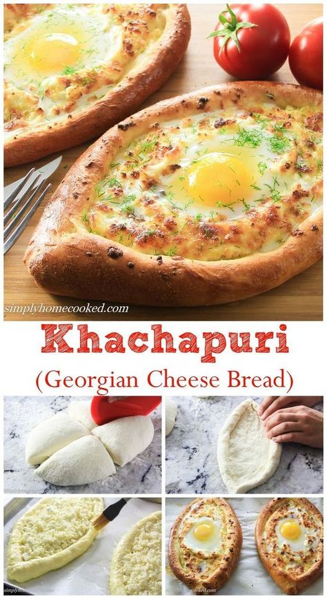 Georgian Bread, Georgian Food, Armenian Recipes, Cook Recipes, God Mat, Yeast Bread, Cheese Bread, Russian Recipes, Turkish Recipes