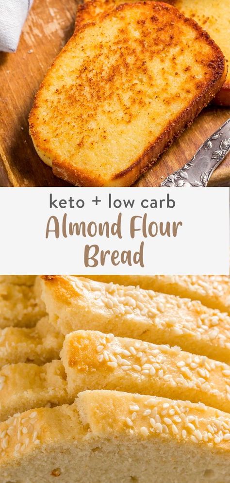 Almond flour bread is a great option for someone on a keto, low carb or paleo diet. With high protein, low carbs and without gluten this bread recipe is perfect for a substitute for toasty sandwiches or pairing with soups or salads. Almond Flour Bread Recipes, Almond Flour Bread, Almond Bread, Flour Bread, Breakfast Low Carb, Overnight Oat, Almond Flour Recipes, Low Carbs, Diet Vegetarian