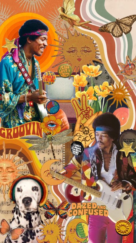 #vintage #nature #music #art #jimihendrix #woodstock #hippie Woodstock 1969 Aesthetic, Hippie Mood Board, Woodstock Poster, 60s Love, Mint Green Wallpaper Iphone, Free Spirit Art, 60's Music, Mint Green Wallpaper, Hippie Music