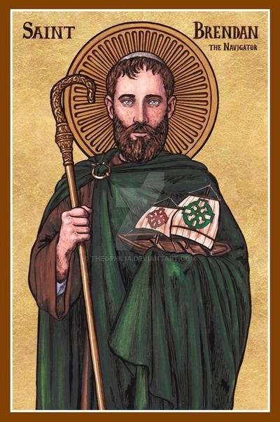 St Brendan The Navigator, Saint Brendan, St Brendan, Christian Drawings, Christ Pantocrator, Saints Days, St Clement, Catholic Saint, Thomas Aquinas