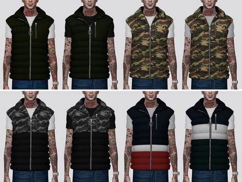 Sims Community, Sims 4 Custom Content, The Sims Resource, Custom Content, Sims Resource, Puffer Vest, The Sims, Bump, Sims 4