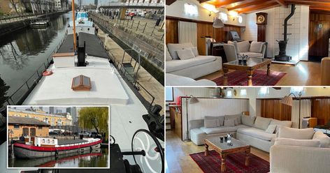 Cheaper than a house in the area. Houseboat Living, Dutch Barge, Old Dutch, Central London, House Boat, A House, The Uk, Holland, Sailing