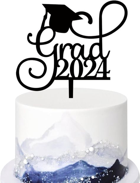 Amazon.com: Grad 2024 Cake Topper for Class of 2024 Graduation Party Decorations Acrylic Congrats Grad Supplies (Black) : Grocery & Gourmet Food Graduation Cakes 2024 Boys, Graduation Cap Cake Topper, Graduate Cake Topper, 2024 Graduation Cake Topper, 2024 Cake, Graduation 2024 Svg, Gala Decorations, Graduation Cupcake Toppers, Black Cake