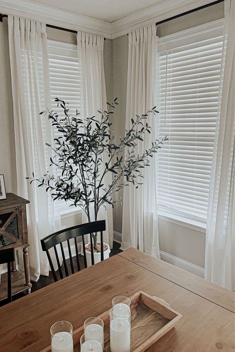 ourhomeondavinci's Living Room Collection on LTK French Curtain Rod, Blinds And Curtains Living Room, Living Room Plants Decor, French Curtains, Living Room Blinds, Flat Decor, Blinds Design, Living Room Plants, Charming Kitchen