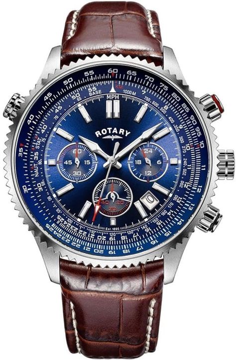 Rotary Watch Aviation Mens #add-content #bezel-unidirectional #bracelet-strap-leather #brand-rotary #case-depth-14-8mm #case-material-steel #case-width-46mm #chronograph-yes #date-yes #day-yes #delivery-timescale-1-2-weeks #dial-colour-blue #gender-mens #luxury #movement-quartz-battery #new-product-yes #official-stockist-for-rotary-watches #packaging-rotary-watch-packaging #style-sports #subcat-aviation #supplier-model-no-gs00699-05 #warranty-rotary-official-lifetime-guarantee #water-resista... Luxury Leather Chronograph Watch For Outdoor, Classic Blue Leather Chronograph Watch, Luxury Leather Chronograph Watch With Metal Dial, Blue Leather Chronograph Watch With Subdials, Luxury Blue Chronograph Watch With Leather Strap, Brown Leather Strap, Sharp Dressed Man, Black Watch, Chronograph Watch