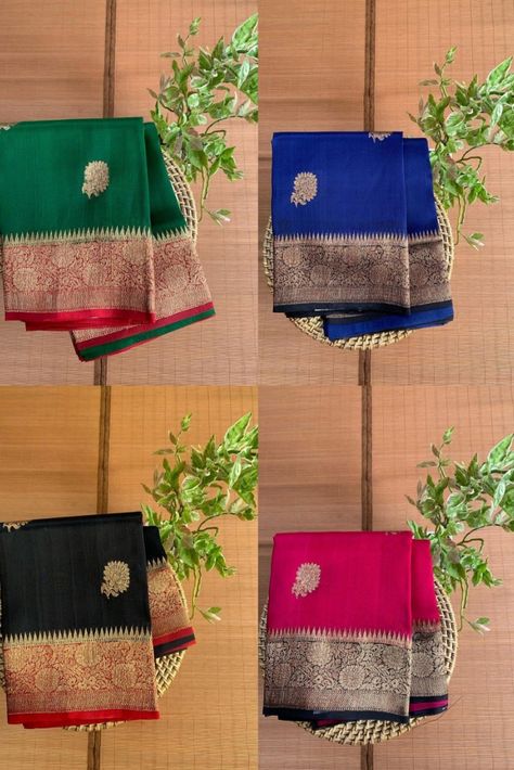 Pure Kora Sarees Contrast Border With Price Kora Silk Sarees With Price, Siri Designers, Kora Sarees, Sarees With Price, Kora Silk Sarees, New Saree Designs, Silk Sarees With Price, Organza Fabric, Banarasi Sarees