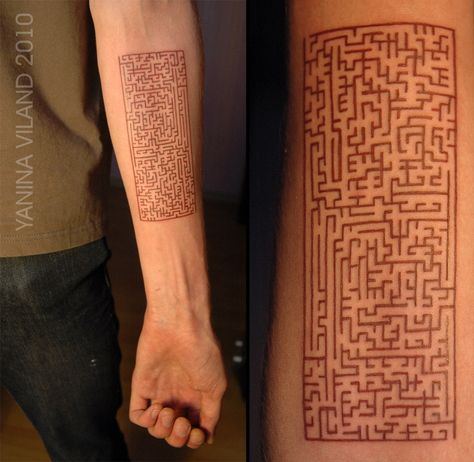 Maze Tattoo, Labyrinth Tattoo, Survival Tattoo, Ancient Tattoo, Epic Tattoo, Tattoo Skin, Delicate Tattoo, Forearm Tattoos, Skin Art