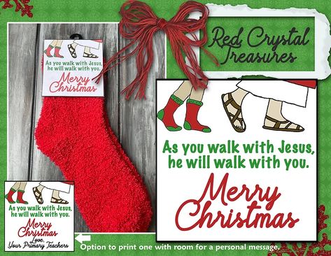 Primary Christmas Gifts, Come Follow Me 2023, Lds Primary Lesson Helps, Lds Primary Lessons, Walk With Jesus, Christmas Socks Gift, Primary Activities, Primary Lessons, Lds Primary