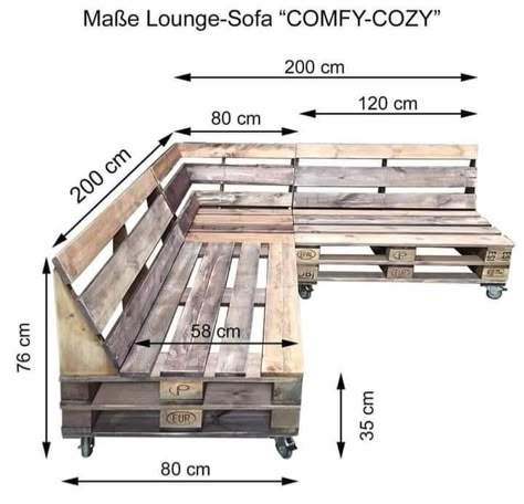 Sofa Comfy, Palette Furniture, Pallet Lounge, Pallet Garden Furniture, Pallet Patio Furniture, Pallet Patio, Into The Wood, Pallet Sofa, Patio Diy