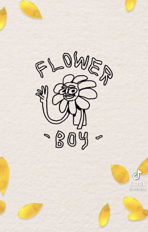 Credit to the maker (the tiktok handle) #tylerthecreator #flowerboy #tattoo #grunge #doodle #tattooideas Doodle Style Tattoo, Tyler The Creator Flower Tattoo, Grunge Music Tattoo, Call Me If You Get Lost Tattoo, Tyler The Creator Doodles, Tyler The Creator Inspired Tattoos, Tyler The Creator Tattoos Ideas, Igor Tattoo, Creator Tattoo