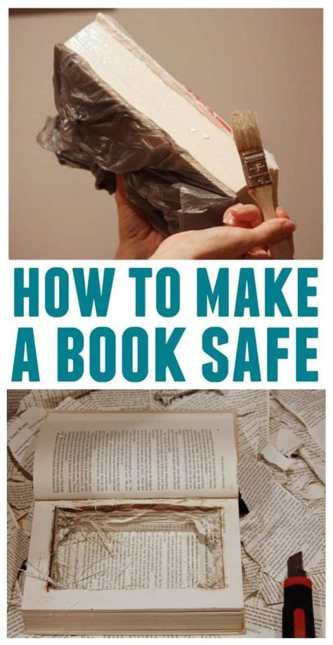 Make Baby Headbands, Diy Old Books, Hidden Book, Old Book Crafts, Make A Book, Hollow Book, Recycled Books, Book Page Crafts, Book Safe