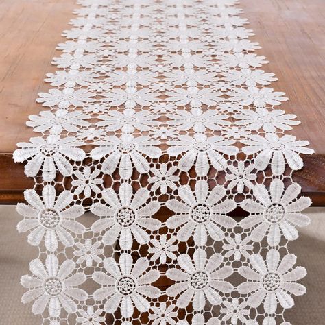 PRICES MAY VARY. Polyester Table Runner：Made of polyester SIZE： Summer table runner lace runner scarves,13inches*35inches/33cm*90m,Suitable for round table, square table,rectangular table,dresser scarves.dresser scarves for bedrooms Washing Way：Ramadan table runner,Doilies for tables table runner is easy to care. No matter how you fold it, don't worry about folds. Can be washed by hand or machine，It will not deform, shrink and tear Widely Use：Crochet table runner，crochet doilies for all your fav Daisy Table, Small Table Runner, Buffet Wedding, Dresser Runner, Summer Table Runner, Thanksgiving Table Runner, Spring Table Runner, Buffet Decor, Farmhouse Table Runners