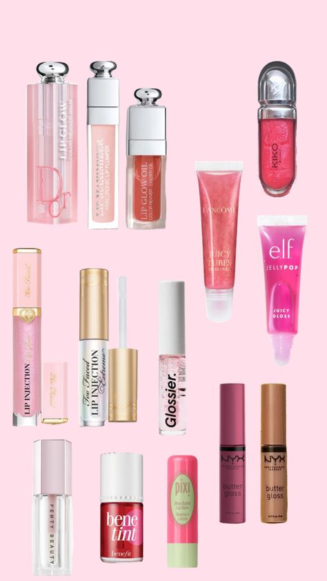 #lipgloss #aesthetic #collection #diorlipoil #diorlipgloss #kikolipgloss Kiko Lipgloss Aesthetic, Door Lip Oil, Lipgloss Quotes, Lipgloss Aesthetic, Kiko Lipgloss, Dior Lipgloss, Nyx Butter, Aesthetic Collection, Aesthetic Red