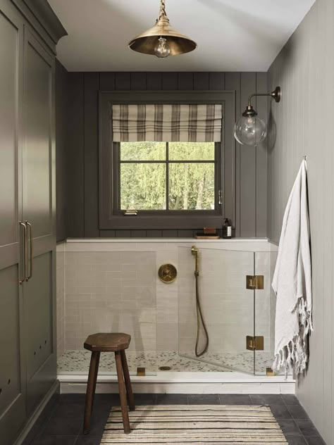 Tiffany Leigh Design, Timeless Interior Design, Dog Washing Station, Mudroom Entryway, Mudroom Laundry Room, Timeless Interior, Mudroom Design, Cottage In The Woods, Dog Rooms