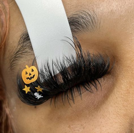 Halloween Lash Extensions, Halloween Lashes, Lash Inspiration, Lash Art, Colored Eyelashes, Lash Ideas, Makeup Aesthetics, Lash Collection, Lash Tips