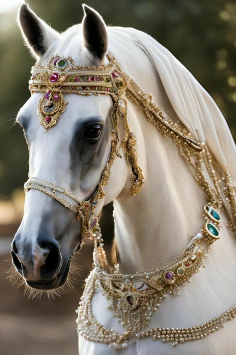 Arabian Horse Costume, Gray Horses, Arabic Horse, Native Costume, Arabian Horse Art, White Stallion, Royal Horse, Horse Wedding, Cute Horse Pictures