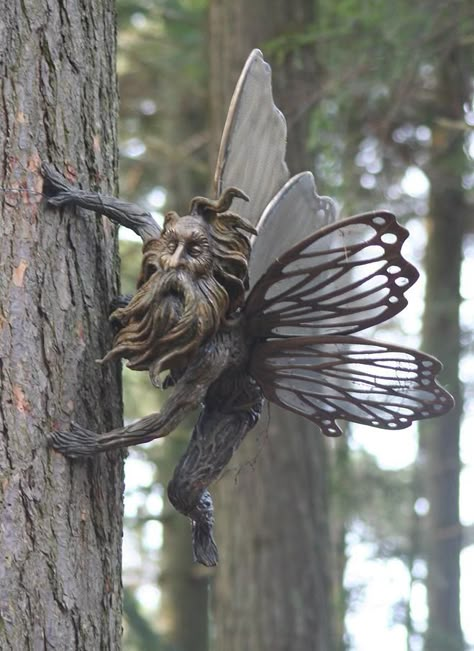 Faeries Gardens, Mystical Creatures, 판타지 아트, Fairy Land, Fairy Art, Fairy Houses, Fairy House, Magical Creatures, Bronze Sculpture