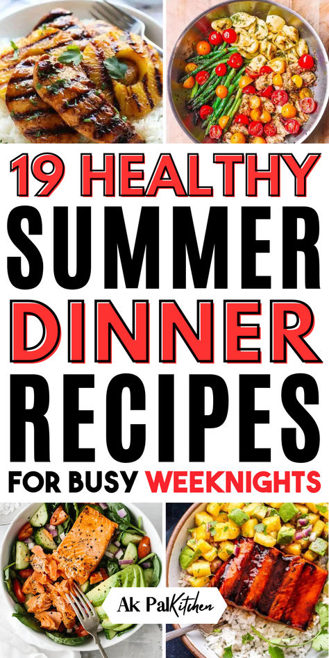 Healthy summer dinner recipes are here! Explore our fresh summer salads, grilled vegetables, and cool summer soups. Dive into light summer pasta salad recipes or refresh with summer detox meals. Whether you're looking for summer vegan meals or seafood recipes for summer, we’ve got you covered. Enjoy low-calorie summer dinners, keto summer meals, gluten-free summer recipes, and quick healthy summer recipes. Get grilling with healthy summer BBQ recipes and summer chicken recipes! Good Summer Dinner Recipes, Easy Summer Dinners Healthy Low Carb, Healthy Family Summer Meals, Healthy Meals No Vegetables, Summer Healthy Dinner Ideas, Healthy Summer Chicken Recipes, Fresh And Healthy Recipes, Healthy Quick Summer Dinners, Easy Summer Dinners Gluten Free