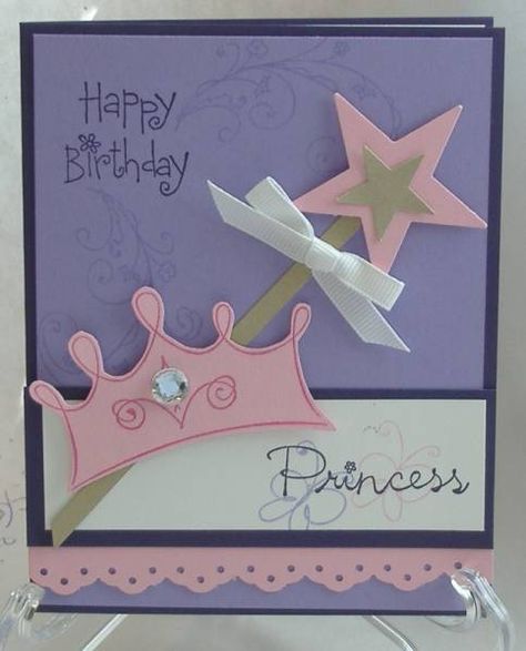 Princess Birthday by tayransom - Cards and Paper Crafts at Splitcoaststampers Stampin Up Princess Birthday Cards, Birthday Card Princess, Birthday Card For Girls Kids, Birthday Cards For Girls Kids, Birthday Cards Craft, Birthday Cards For Kids, Birthday Card For Girl, Princess Card, Birthday Card Craft