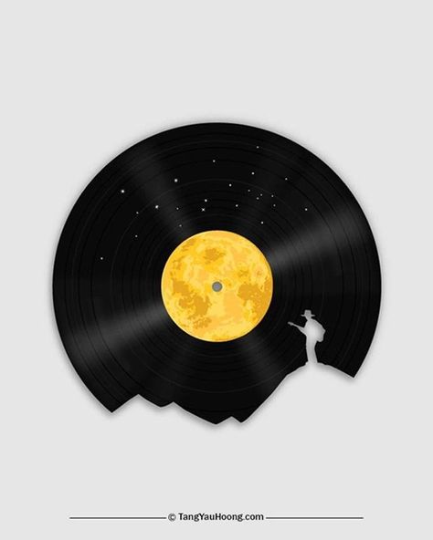 Tang Yau Hoong, Negative Space Art, Vinyl Art Paint, Negative Space Design, Desain Editorial, Music Festival Poster, Vinyl Record Art, Record Art, Art And Illustration