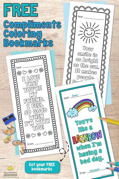 Kindness Bookmarks Free Printable To Color, Kindness Stem Activities For Kids, Sel Activities For 2nd Grade, Kindness Bookmarks Free Printable, Kindness Day Activities Kids, Kindness Week Activities, Kindness Crafts For Kids, Kindness Games, Kindness Bookmarks