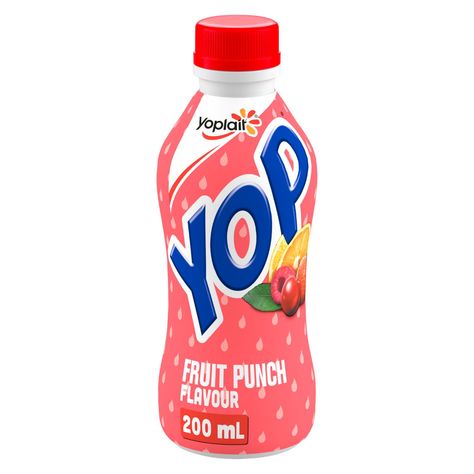 Yop by Yoplait Fruity Edition Fruit Punch Flavour 2% MF Drinkable Yogurt | Walmart Canada Yoplait Yogurt, Drinkable Yogurt, Yogurt Drinks, Fruit Punch, Walmart Canada, Gatorade Bottle, Drink Bottles, How To Know, Yogurt