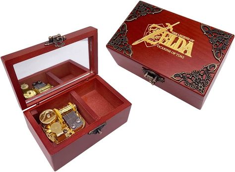 The Legend of Zelda Jewelry Music Box with Mirror & Retro Lock Carved Wood Musical Box Wind up Gift Box (Melody:Song of Storms from Ocarina of Time Anastasia Jewelry, Anastasia Music Box, Once Upon A December, Jewelry Music Box, Wooden Music Box, Musical Gift, Musical Box, Music Box Jewelry, Disney Music