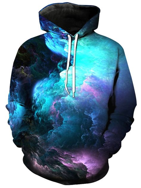 Fresh Hoods, Galaxy Hoodie, Foto Top, Printed Hoodies Sweatshirts, Galaxy Pattern, Colorful Clouds, Long Sleeve Fashion, Mens Jackets Casual, Sports Hoodies