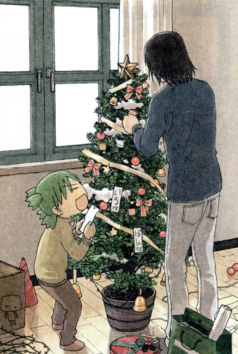 Some "Yotsuba&!" Christmas Love - AstroNerdBoy's Anime & Manga Blog Kiyohiko Azuma, Yotsuba Koiwai, Yotsuba Manga, Yumi's Cells, Azumanga Daioh, Anime And Manga, Manga Anime, Christmas Tree, Drawings