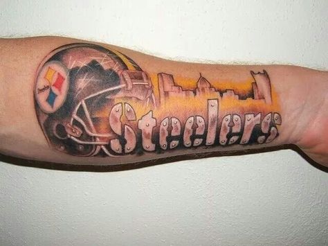 Steelers Tattoo Ideas, Pittsburgh Steelers Tattoo, Nfl Tattoo, Steelers Bedroom, Steelers Tattoos, Pittsburgh Tattoo, Steelers Baby, Capricorn Tattoo, Batman Tattoo