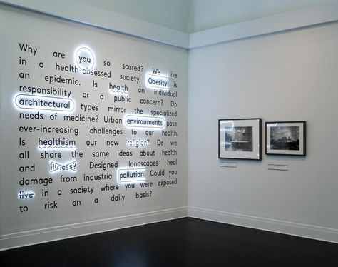 Imperfect Health: the Medicalization of Architecture, installation view. Photo © CCA, Montréal Design Installation, Photo Exhibition Design, Graphic Design Installation, Photo Installation, Photo Gallery, Art Gallery Design, Photo Exhibition, معرض فني, Exhibition Display Design