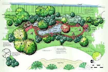 Free Landscape Design, Landscape Design Drawings, Meditation Garden, Landscape Design Plans, Landscape Architecture Design, Landscape Plans, St Peter, Design Guide, Cool Landscapes