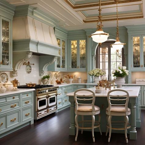 12+ Victorian Kitchen Concepts Reimagined for Today's Homes • 333+ Inspiring Lifestyle Ideas Vintage Victorian Kitchen, Country Victorian Homes, 1800s Kitchen, Victorian Style Kitchen, Old Style Kitchen, Victorian Kitchens, Classical Kitchen, Parisian Kitchen, Nice Rooms