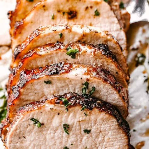 Easy Pork Loin Recipes, Crockpot Pork Loin, Slow Cooker Pork Roast, Garlic Balsamic, Pork Loin Roast Recipes, Balsamic Pork, Pork Loin Recipes, Pork Dinner, Tenderloin Recipes