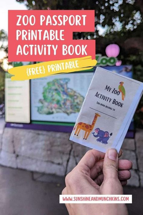 {FREE} Zoo Passport Printable Activity Book Zoo Homeschool Activities, Zoo Field Trip Activities Free Printable, Zoo Printables Free, Zoo Field Trip Activities, Zoo Field Trip, Passports For Kids, Zoo Book, Zoo Activities, Homeschool Field Trips