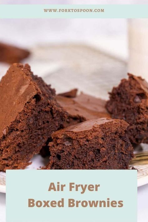 Air Fryer Brownies, Air Fryer Cake Recipes, Air Fryer Recipes Dessert, Gooey Brownies, Plats Healthy, Air Fryer Oven Recipes, Box Brownies, Best Air Fryers, Air Fryer Recipes Easy