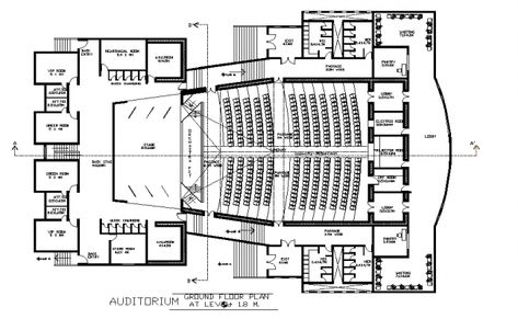 Ground floor detail dwg file Cinema Floor Plan, Theatre Floor Plan, Convention Center Floor Plan, Theatre Plan, Lobby Plan, Convention Center Design, Auditorium Plan, Church Building Plans, Floor Detail