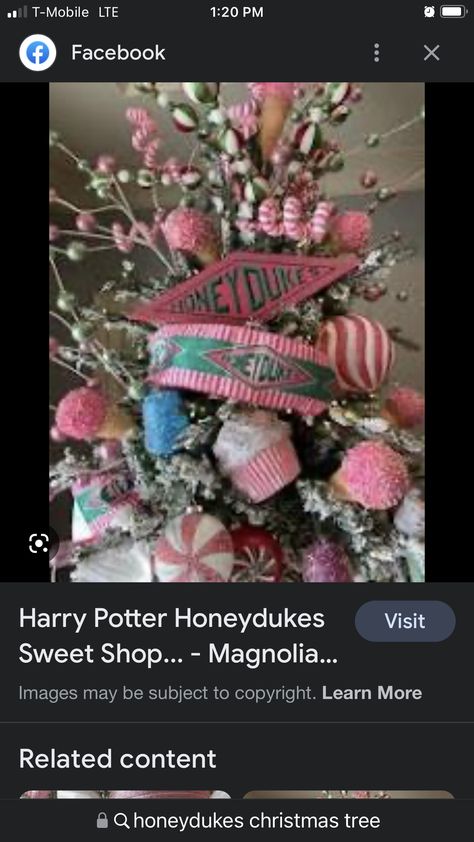 Honeydukes Christmas Tree, Harry Potter Day, Harry Potter Christmas Tree, Harry Potter Christmas, Christmas Time, Magnolia, Harry Potter, Christmas Tree, Christmas