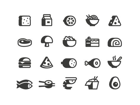 Diet Logo, Bread Icon, Icon Images, Restaurant Icon, Icon Set Design, Health Icon, Food Shapes, Icon Design Inspiration, Papa Johns