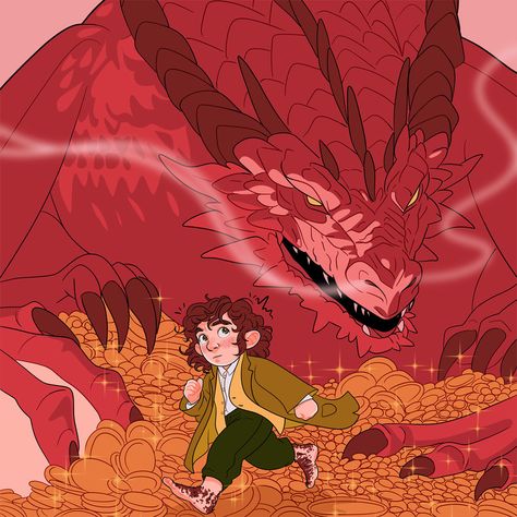 The Hobbit Smaug, Hobbit Smaug, New Year Challenge, Tolkien Hobbit, Year Challenge, Bilbo Baggins, Lunar New Year, Lunar New, Tolkien