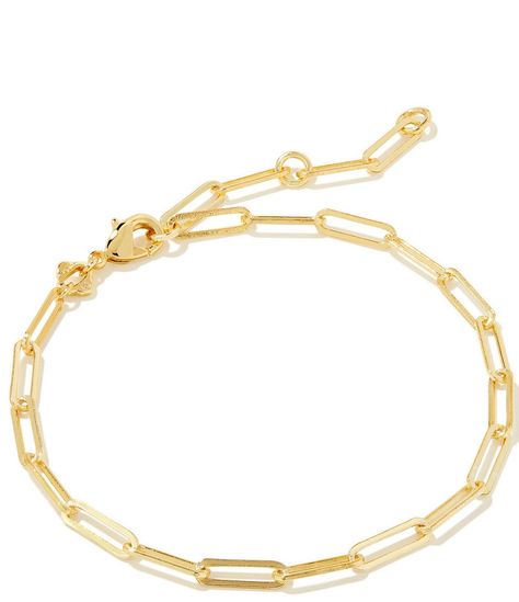 From Kendra Scott, this bracelet features:line bracelet14K Gold plated or rhodium plated over brassLobster clasp closureApprox. 6.5" L, 1.5" extender Imported. Puravida Bracelets Gold, Cute Bracelets Preppy, Bracelets Kendra Scott, Cute Jewelry Gifts, Gold Bracelet Kendra Scott, Kendra Scott Friendship Bracelet, Dream Things To Buy, Gold Jewelry Simple Bracelets, Cute Gold Jewelry