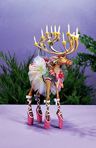 Dash Away Dancer Figure Patience Brewster Ornaments, Patience Brewster Christmas, Patience Brewster Krinkles, Reindeer Figure, Patience Brewster, Reindeer Figurine, Santa And His Reindeer, Reindeer Ornaments, Mini Ornaments