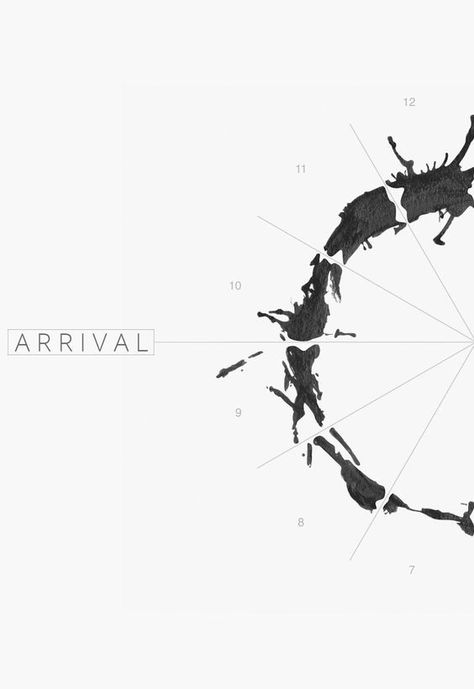 Arrival (2016) Complex Illustration, Arrival Movie, Arrival Poster, Denis Villeneuve, Modern Graphic Art, Minimal Poster, Minimal Movie Posters, Movie Posters Design, Movie Posters Minimalist