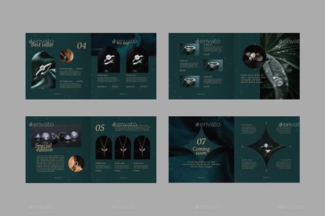 Square Jewelry Catalogue Jewelry Catalogue Design, Jewellery Catalogue, Jewellery Magazine, Jewelry Portfolio, Brochure Design Creative, Square Jewelry, Jewelry Magazine, Product Catalogue, Jewelry Catalog