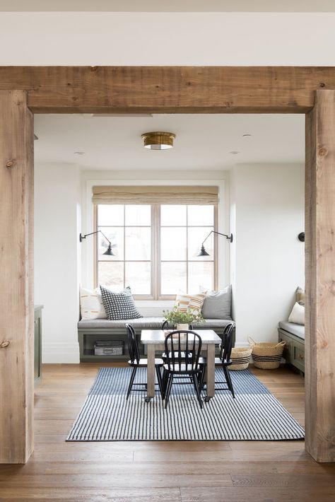 SM Ranch House - Studio McGee Sm Ranch House, Beams Living Room, Rustic Home Interiors, Cottage Living Rooms, Studio Mcgee, Exposed Wood, Wooden Beams, Cottage Living, Wood Beams