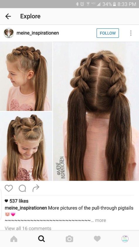 Girls Hairdos, Girl Hairdos, Girly Hairstyles, Girl Hair Dos, Girls Hairstyles Easy, Toddler Hairstyles, School Hair, Peinados Fáciles Para Cabello Corto