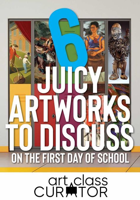 First Day Art Activities High School, First Day Of Art Class Activities, First Day Of School Art, Classe D'art, Art Critique, Art Teacher Resources, Art History Lessons, School Art Activities, First Day Activities